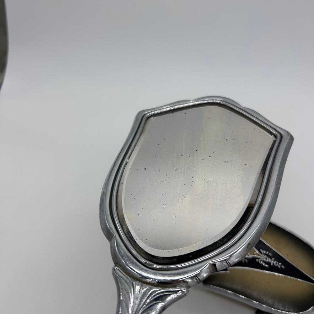 Vintage 60's Vanity Set Mirror Brush Comb Art Deco Bodoir Dressing Table Decor - Picture 4 of 12